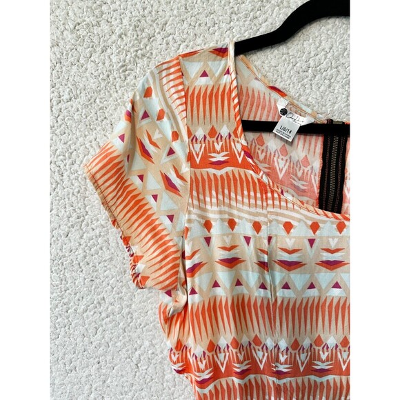 Volcom Quincy Davis Mini Dress Size L Aztec Lightweight - Picture 4 of 12